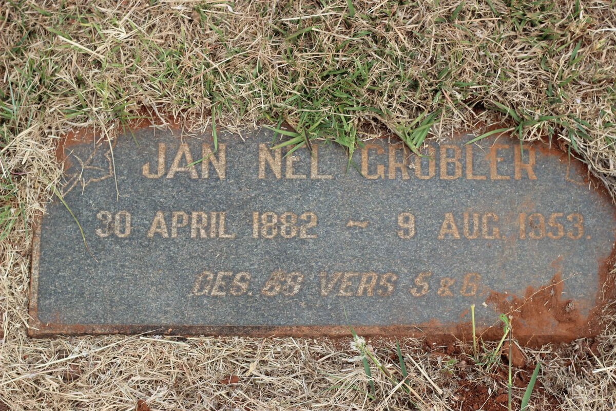 GROBLER Jan Nel 1882-1953