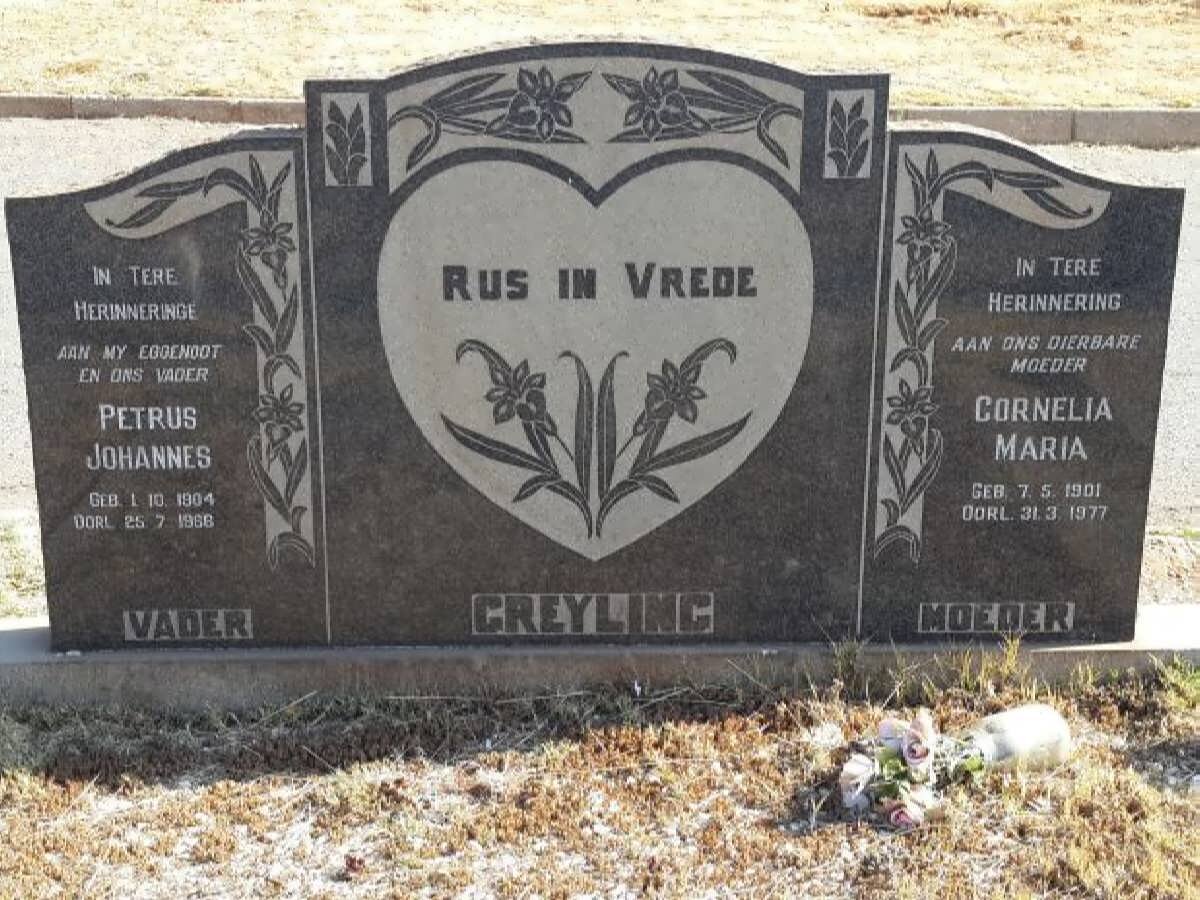 GREYLING Petrus Johannes 1904-1968 &amp; Cornelia Maria 1901-1977