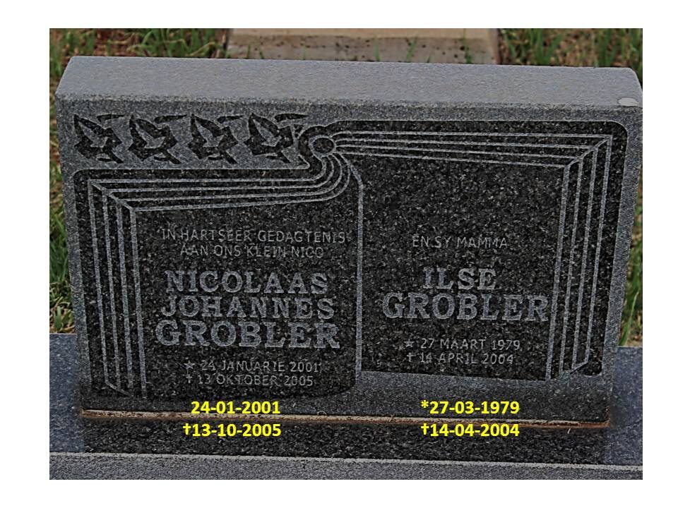 GROBLER Ilse 1979-2004 :: GROBLER Nicolaas Johannes 2001-2005