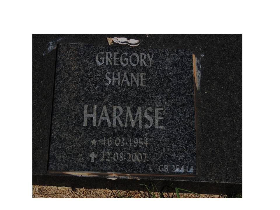 HARMSE Gregory Shane 1954-2002