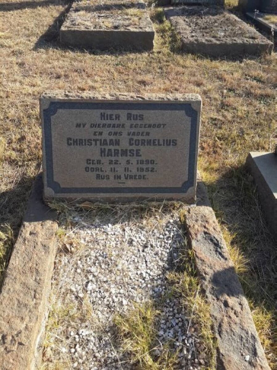 HARMSE Christiaan Cornelius 1890-1952