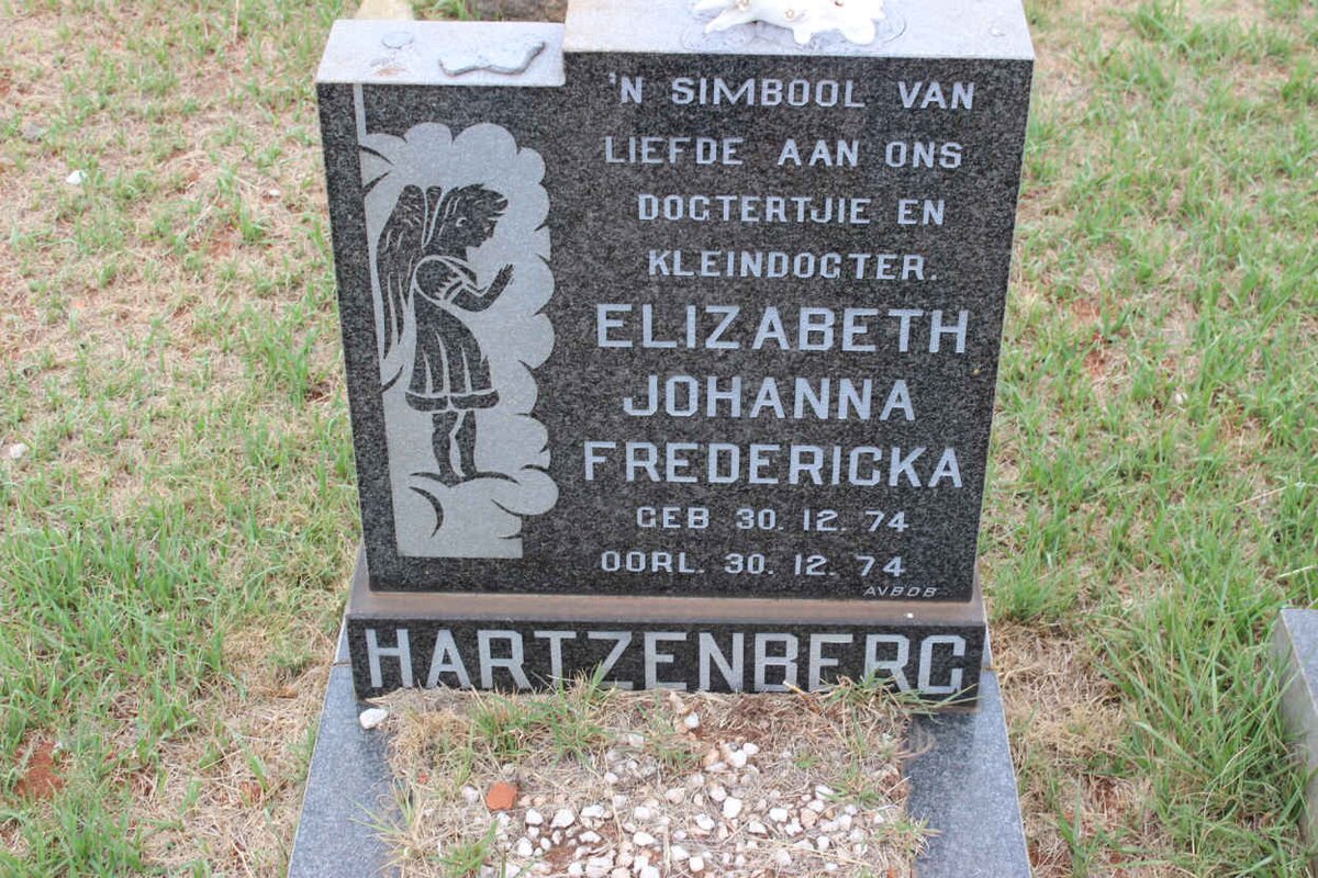 HARTZENBERG Elizabeth Johanna Fredericka 1974-1974