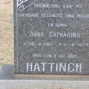 HATTINGH Anna Catharina 1917-1977