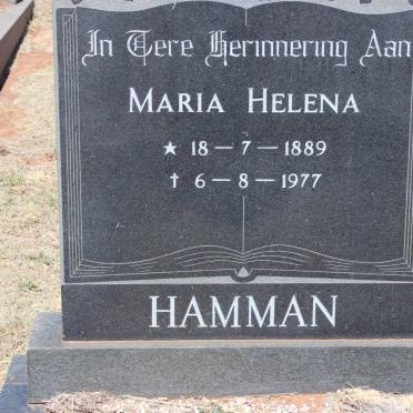 HAMMAN Maria Helena 1889-1977