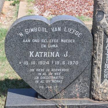 HATTINGH Katrina J. 1924-1970