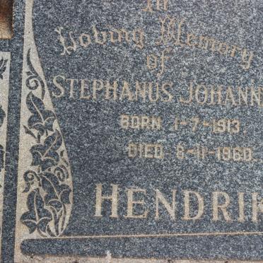 HENDRIKS Stephanus Johannes 1913-1960