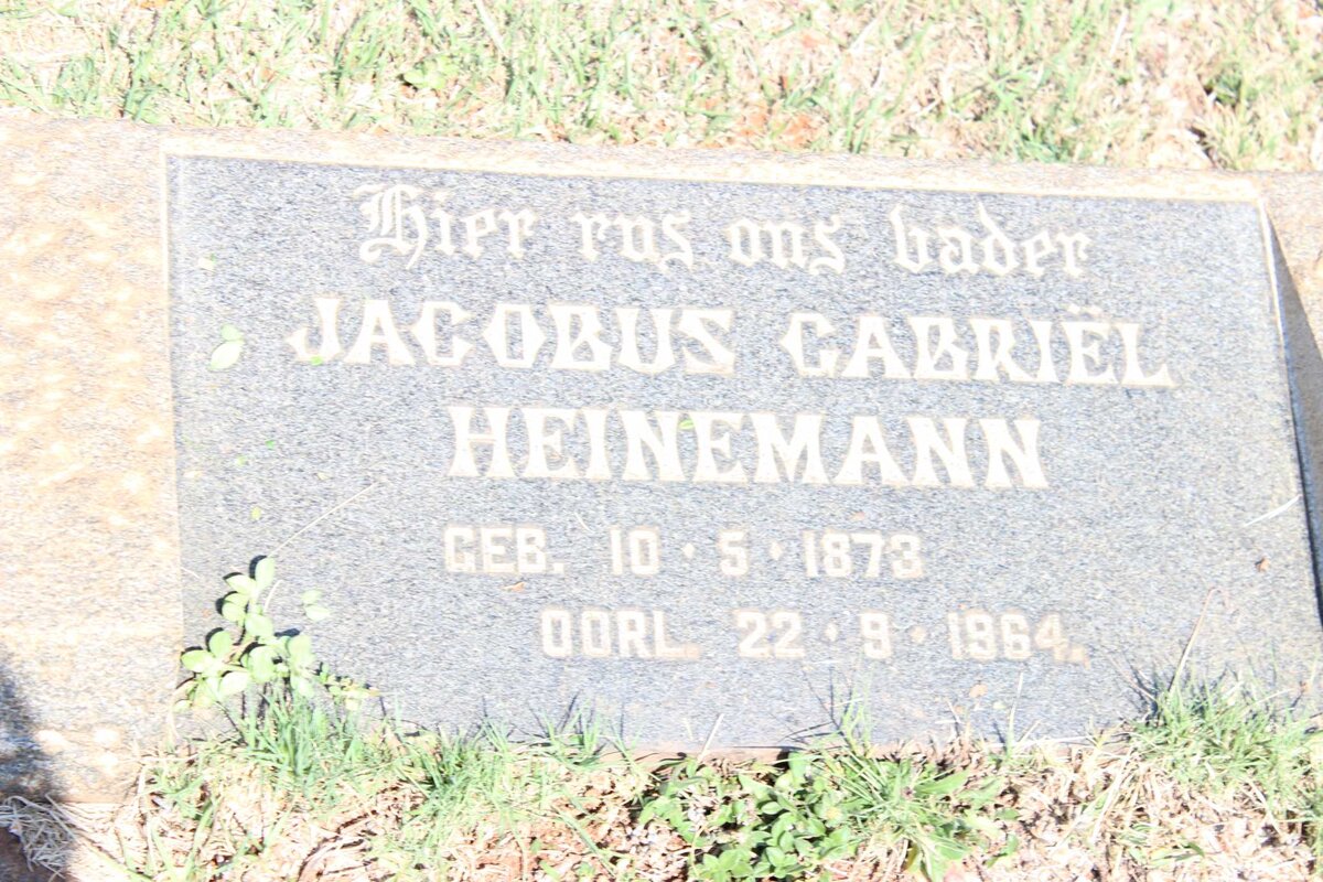HEINEMANN Jacobus Gabriel 1873-1964