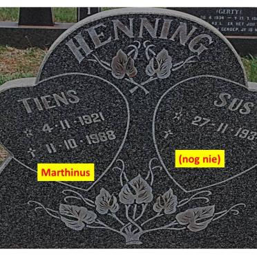 HENNING Tiens 1921-1988 &amp; Sus 1934-
