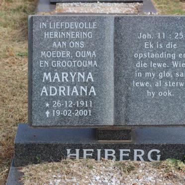 HEIBERG Maryna Adriana 1911-2001
