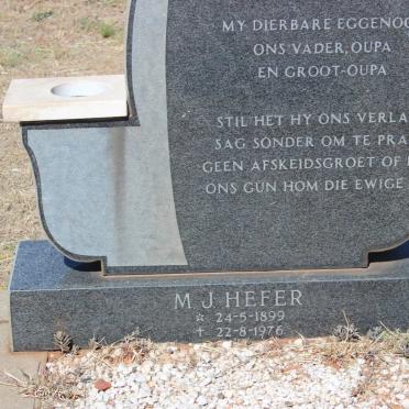 HEFER M.J. 1899-1976