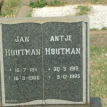 HOUTMAN Jan 1911-1966 &amp; Antje 1919-1985