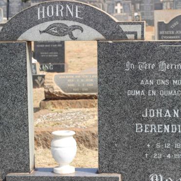 HORNE Johanna Berendina 1911-1998