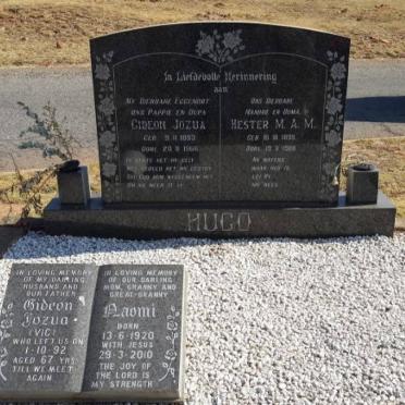 HUGO Gideon Jozua 1893-1966 &amp; Hester M.A.M. 1899-19?? :: HUGO Gideon Jozua -1992 &amp; Naomi 1920-2010