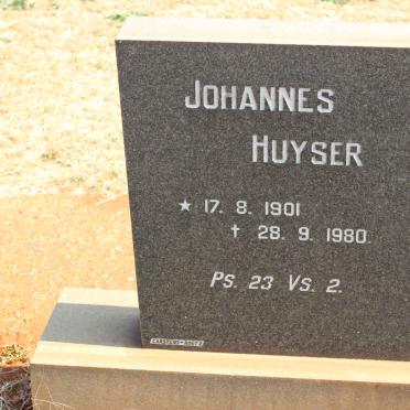 HUYSER Johannes 1901-1980