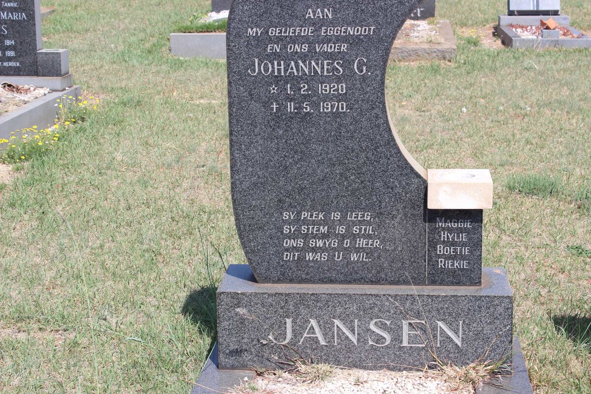 JANSEN Johannes G. 1920-1970