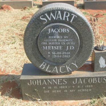 JACOBS Meisie J.D 1940-2003 :: SWART Johannes Jacobus 1963-1983