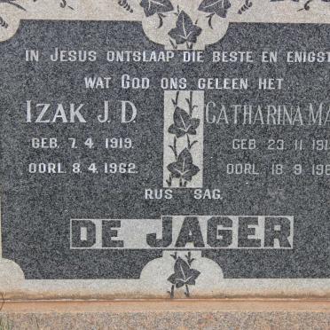 JAGER Izak J.D., de 1919-1962 &amp; Catharina Maria 1919-1967