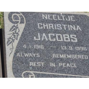 JACOBS Neeltje Christina 1916-1996