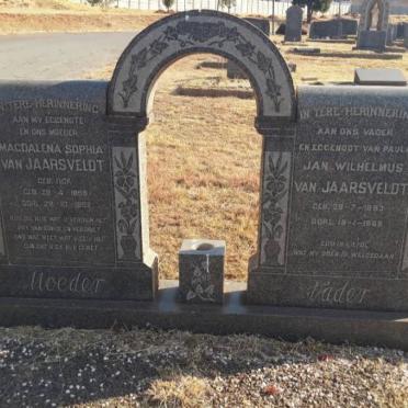 JAARSVELDT Jan Wilhelmus, van 1893-1959 &amp; Magdalena Sophia FICK 1899-1952
