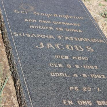 JACOBS Susanna Catharina nee KOK 1887-1962