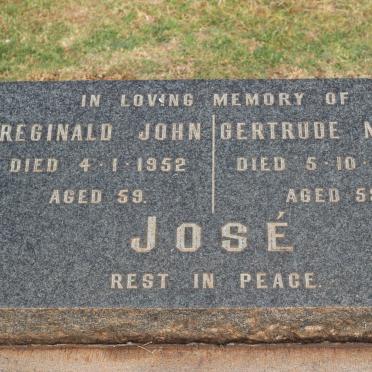 JOSÉ Reginald John -1952 &amp; Gertrude Mary -1955