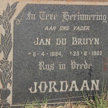 JORDAAN Jan Du Bruyn 1884-1962