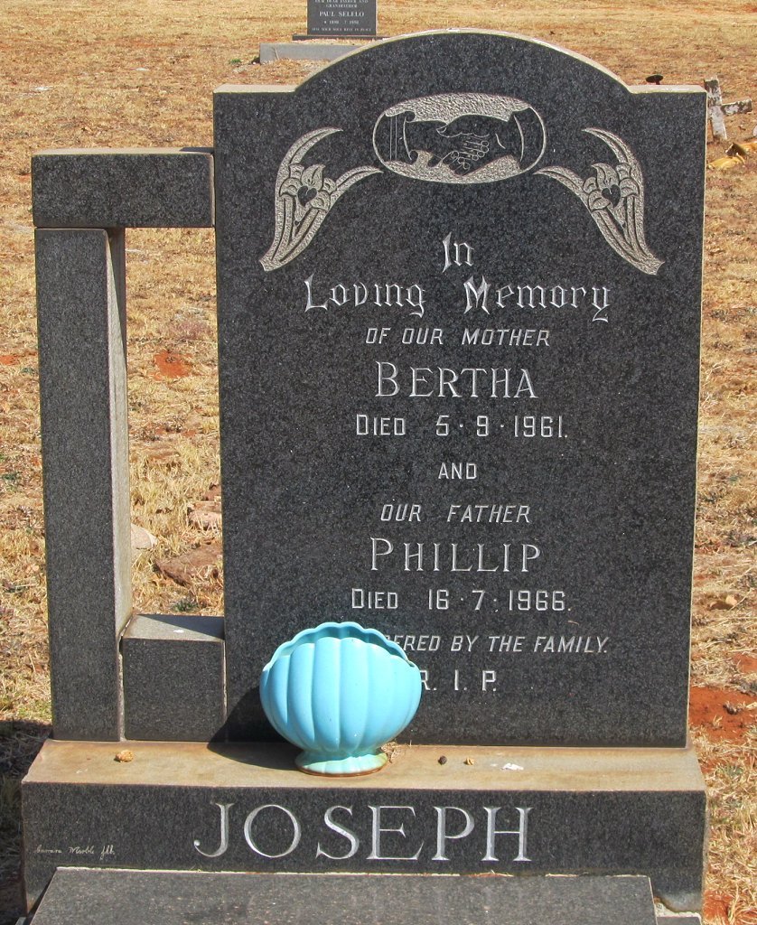 JOSEPH Phillip -1966 &amp; Bertha -1961