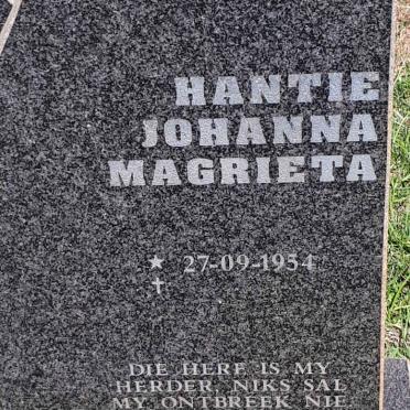 JORDAAN Gideon 1942-2002 &amp; Hantie Johanna Magrieta 1954- 