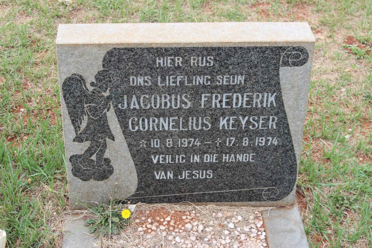 KEYSER Jacobus Frederik Cornelius 1974-1974