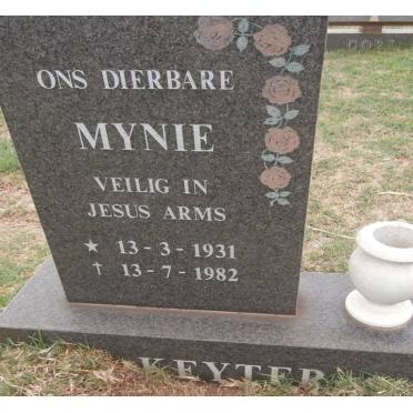 KEYTER Mynie 1931-1982