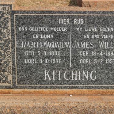 KITCHING James William 1894-1957 &amp; Elizabeth Magdalena 1898-1976