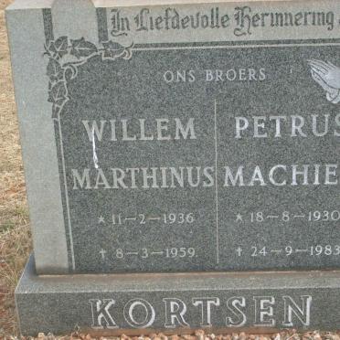 KORTSEN Willem Marthinus 1936-1959 :: KORTSEN Petrus Machiel 1930-1983