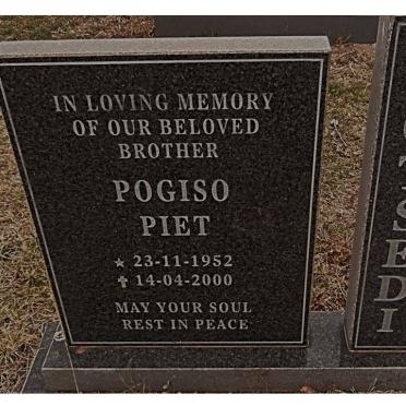 KOTSEDI Pogiso Piet 1952-2000