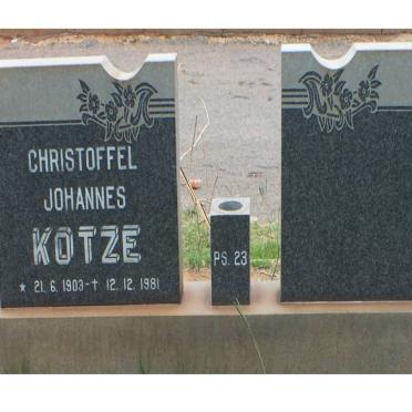 KOTZE Christoffel Johannes 1903-1981