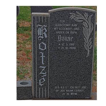 KOTZÉ Dawie 1910-1988
