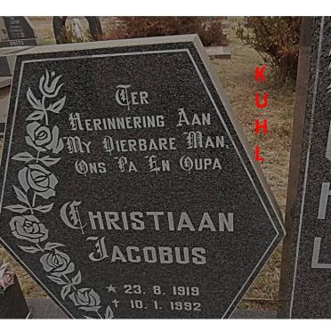 KUHL Christiaan Jacobus 1919-1992