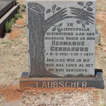 LAUBSCHER Hermanus Gerhardus 1931-1977