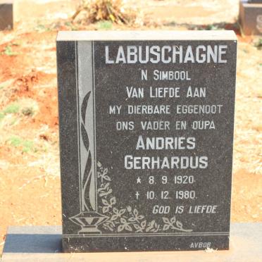 LABUSCHAGNE Andries Gerhardus 1920-1980