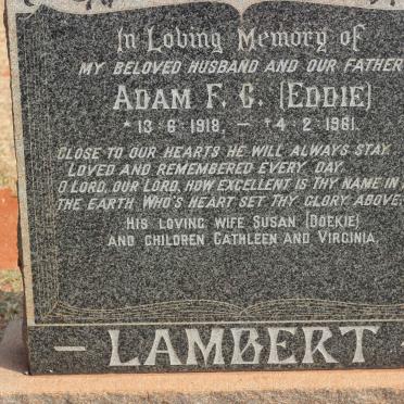 LAMBERT Adam F.C. 1918-1961
