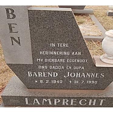 LAMPRECHT Barend Johannes 1940-1990