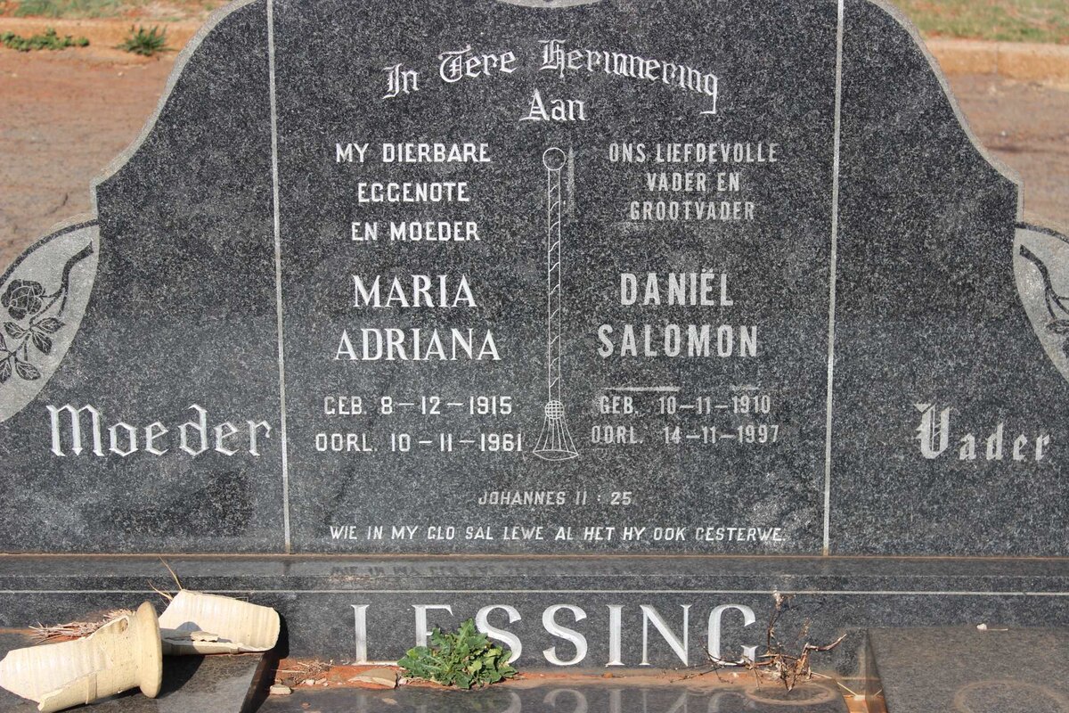 LESSING Daniël Salomon 1910-1997 &amp; Maria Adriana 1915-1961