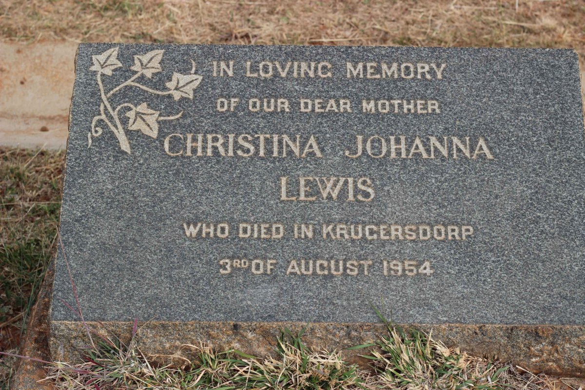 LEWIS Christina Johanna -1954