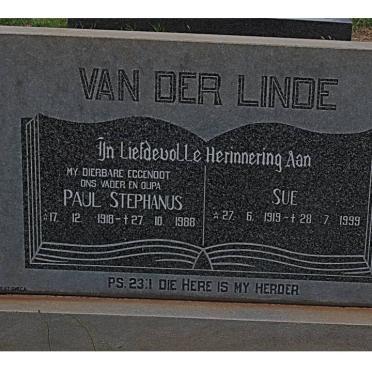 LINDE Paul Stephanus, van der 1918-1988 &amp; Sue 1919-1999