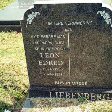 LIEBENBERG Leon Edred 1935-1998