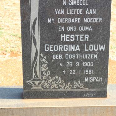 LOUW Hester Georgina nee OOSTHUIZEN 1900-1981