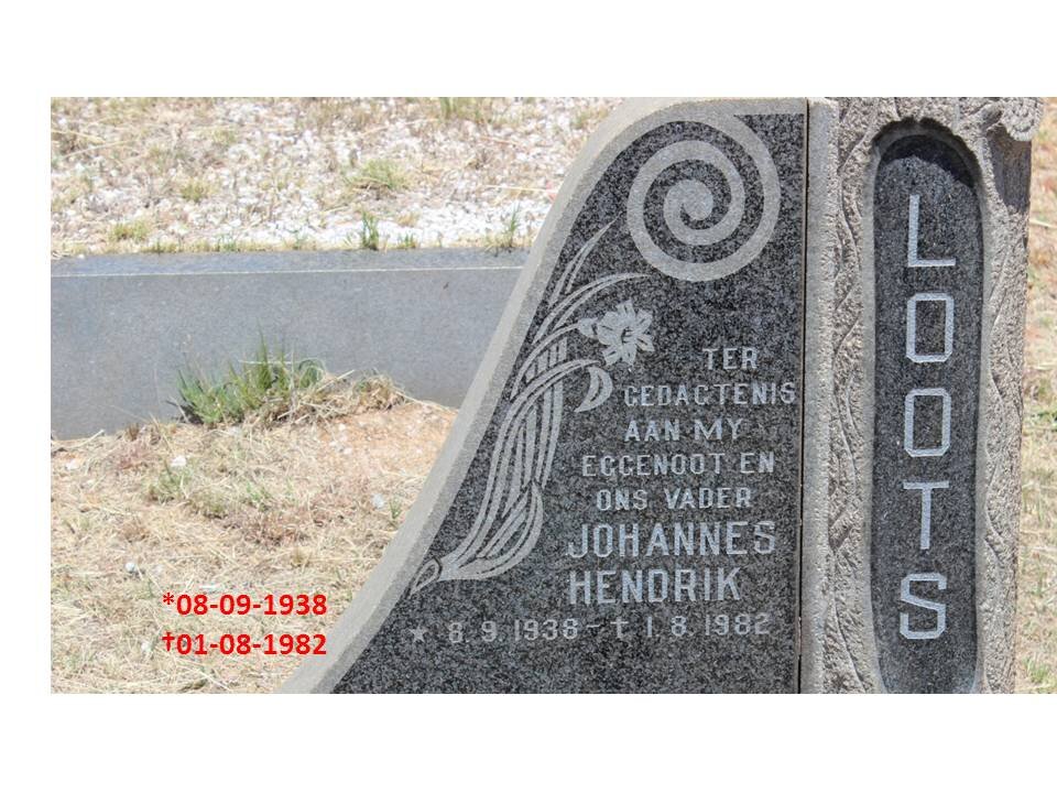 LOOTS Johannes Hendrik 1938-1982