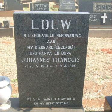 LOUW Johannes Francois 1919-1980