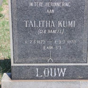 LOUW Talitha Kumi nee DANEEL 1873-1970