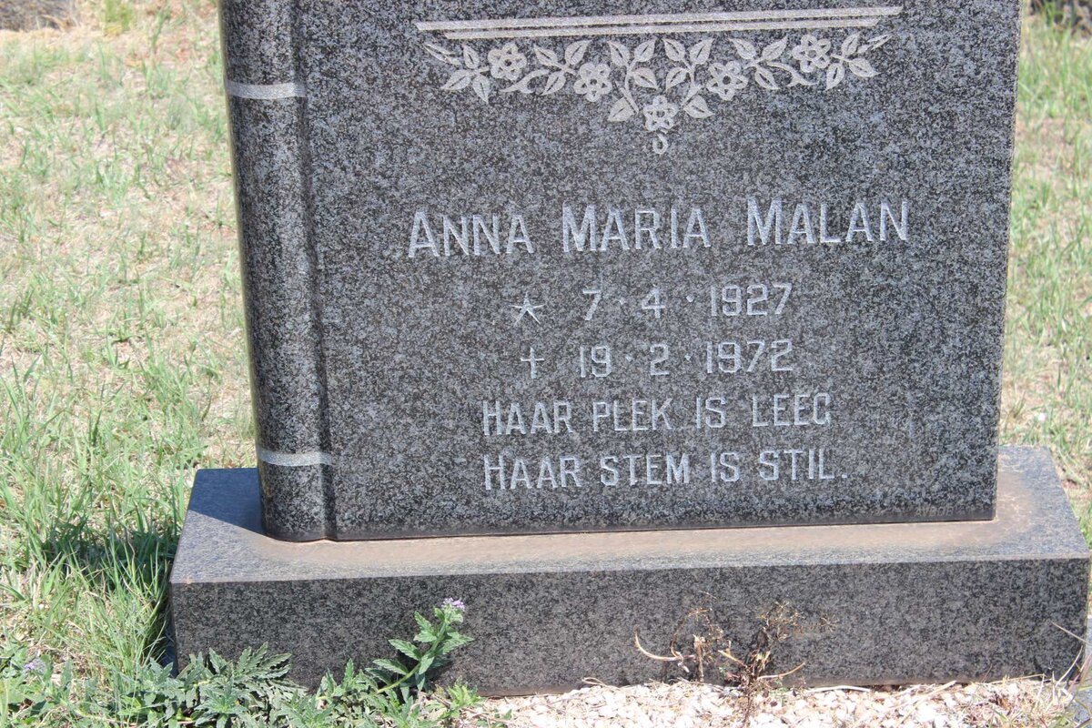 MALAN Anna Maria 1927-1972