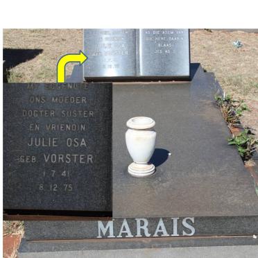 MARAIS Julie Osa nee VORSTER 1941-1975